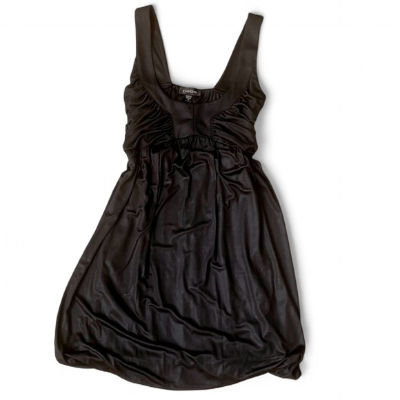 Bebe🖤Authentic Early 2000s Black babydoll dress with ruffles XS Stretchy - Picture 2 of 9